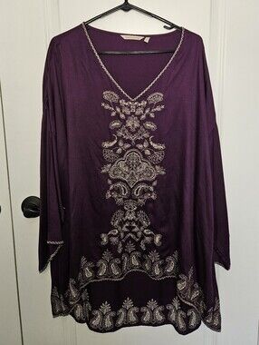 Soft Surroundings Women's Silky Tunic Size 2X
